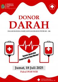 BHAKTI SOSIAL DONOR DARAH HARI JADI KALURAHAN PETIR